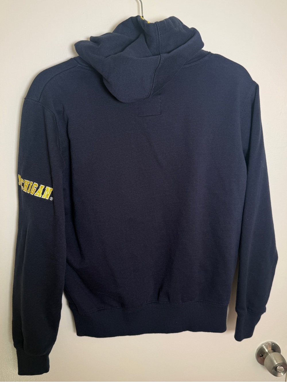 Stadium Athletics University of Michigan Logo Navy & Yellow Hooded Sweatshirt M - Picture 6 of 6